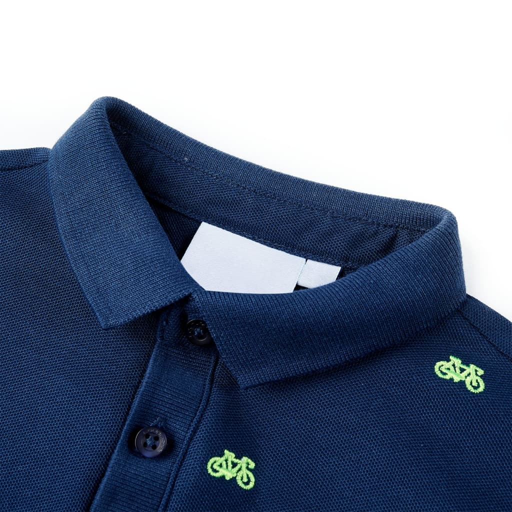 VidaXL Kinderpoloshirt 92 Marineblau