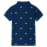 VidaXL Kinderpoloshirt 104 Marineblau