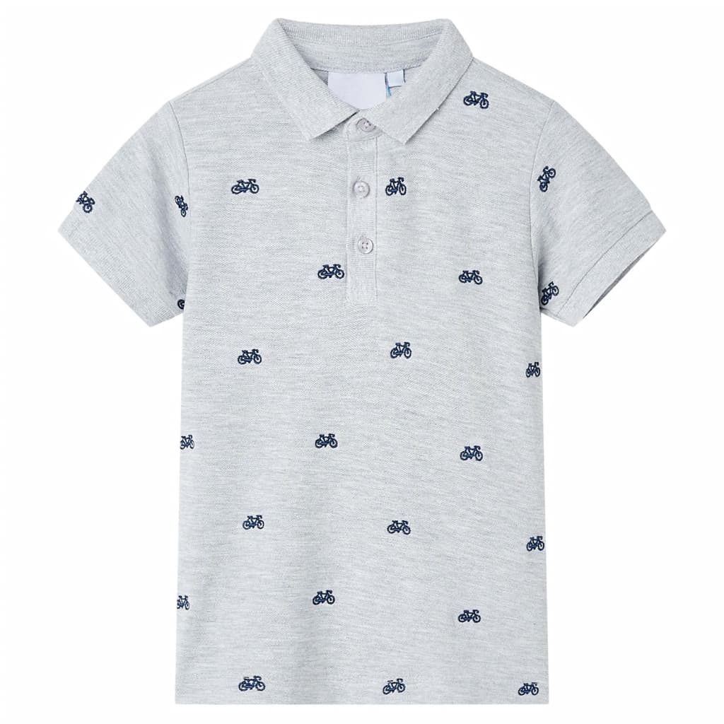 VidaXL Kinderpoloshirt 92 Grau Melange