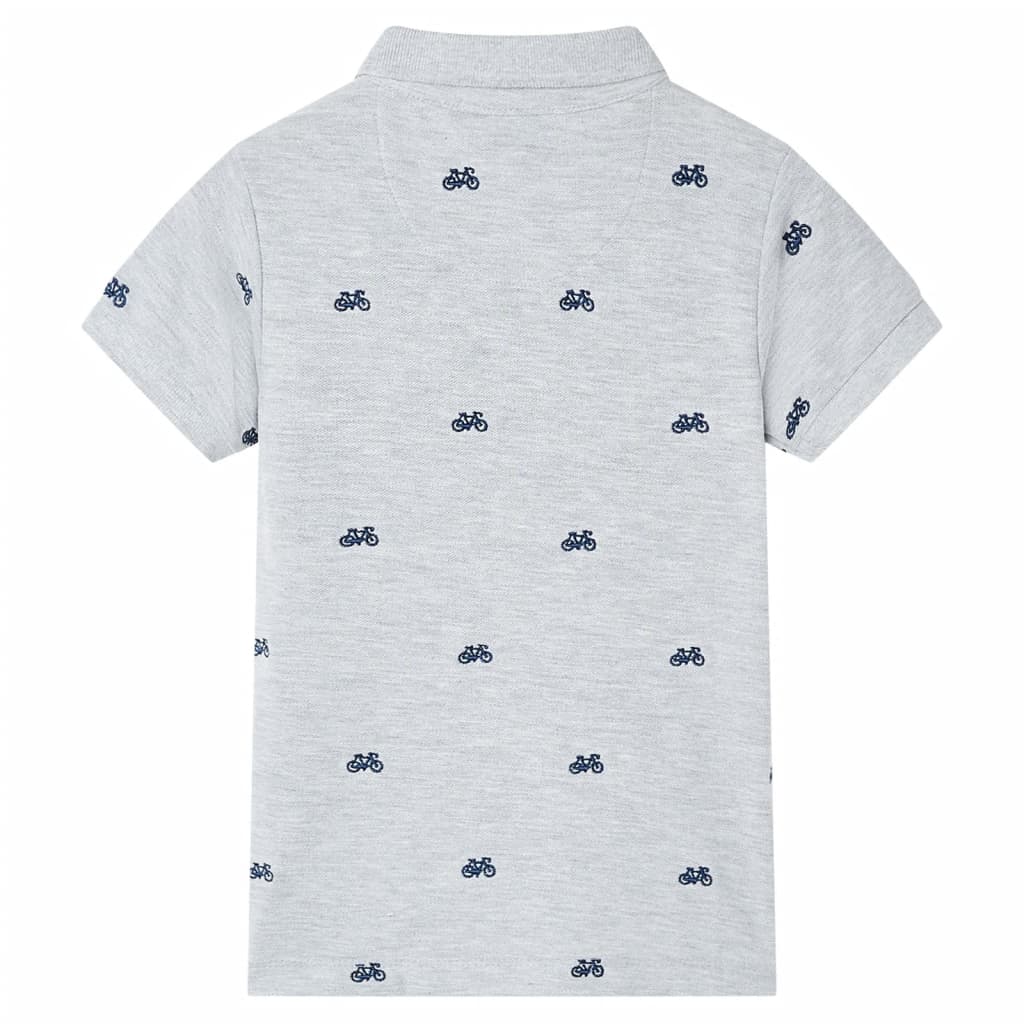 VidaXL Kinderpoloshirt 92 Grau Melange