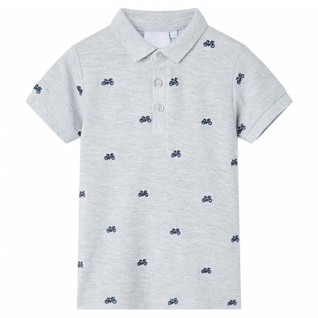 VidaXL Kinderpoloshirt 104 Grau Melange