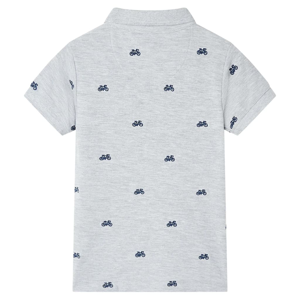 VidaXL Kinderpoloshirt 104 Grau Melange