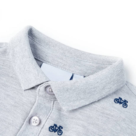VidaXL Kinderpoloshirt 104 Grau Melange