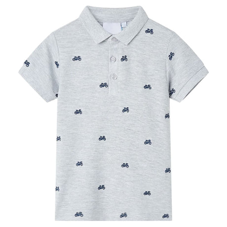 VidaXL Kinderpoloshirt 116 Grau Melange