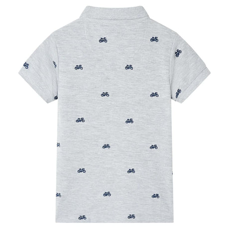 VidaXL Kinderpoloshirt 116 Grau Melange