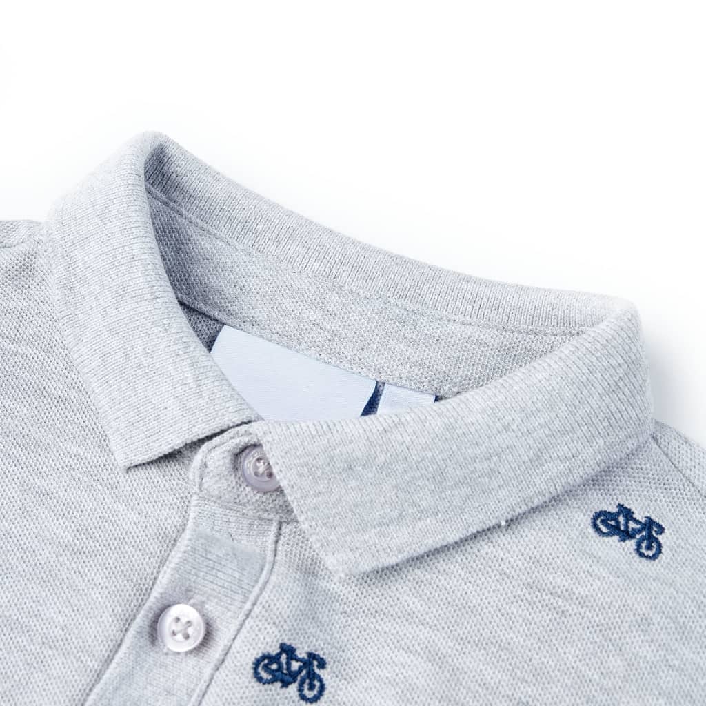 VidaXL Kinderpoloshirt 116 Grau Melange