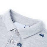 VidaXL Kinderpoloshirt 116 Grau Melange