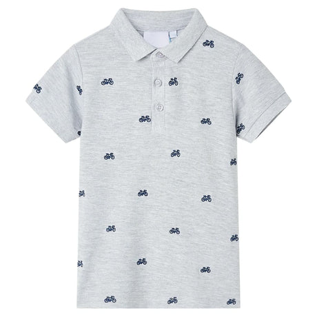VidaXL Kinderpoloshirt 140 Grau Melange