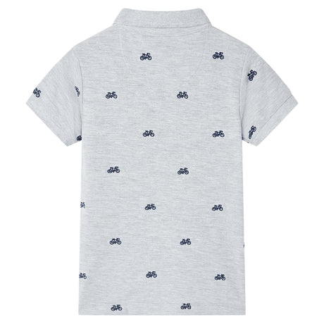 VidaXL Kinderpoloshirt 140 Grau Melange