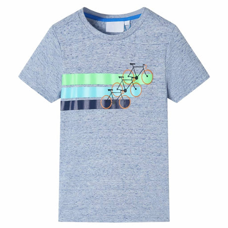 VidaXL Kindershirt mit kurzen Ärmeln 140 blau gemischt