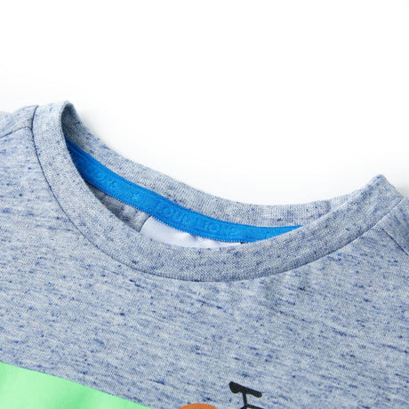 Vidaxl Kindershirt mit kurzen Ärmeln 140 blau gemischt