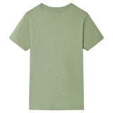 VidaXL Kindershirt mit kurzen Ärmeln 104 helles Khaki