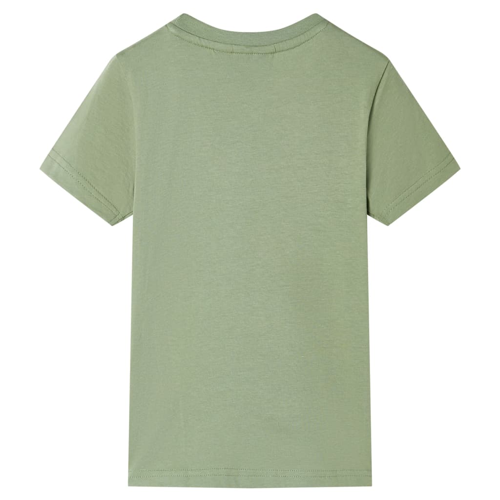 VidaXL Kindershirt mit kurzen Ärmeln 116 helles Khaki