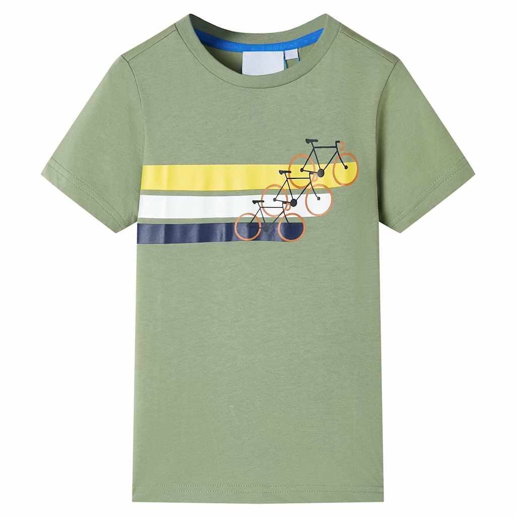 VidaXL Kindershirt mit kurzen Ärmeln 128 helles Khaki