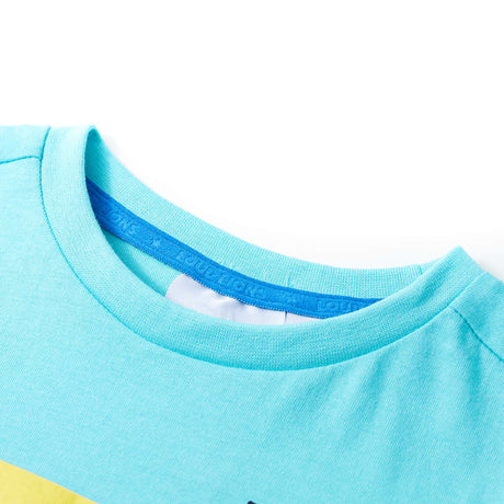 VidaXL Kindershirt mit kurzen Ärmeln 140 Meeresblau