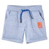 VidaXL Kindershorts mit Kordelzug 104 melangeblau