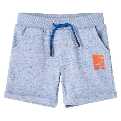 VidaXL Kindershorts mit Kordelzug 128 melangeblau