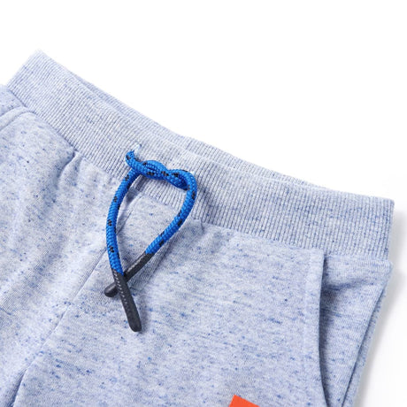 VidaXL Kindershorts mit Kordelzug 128 melangeblau