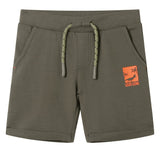 VidaXL Kindershorts mit Kordelzug 128 dunkles Khaki