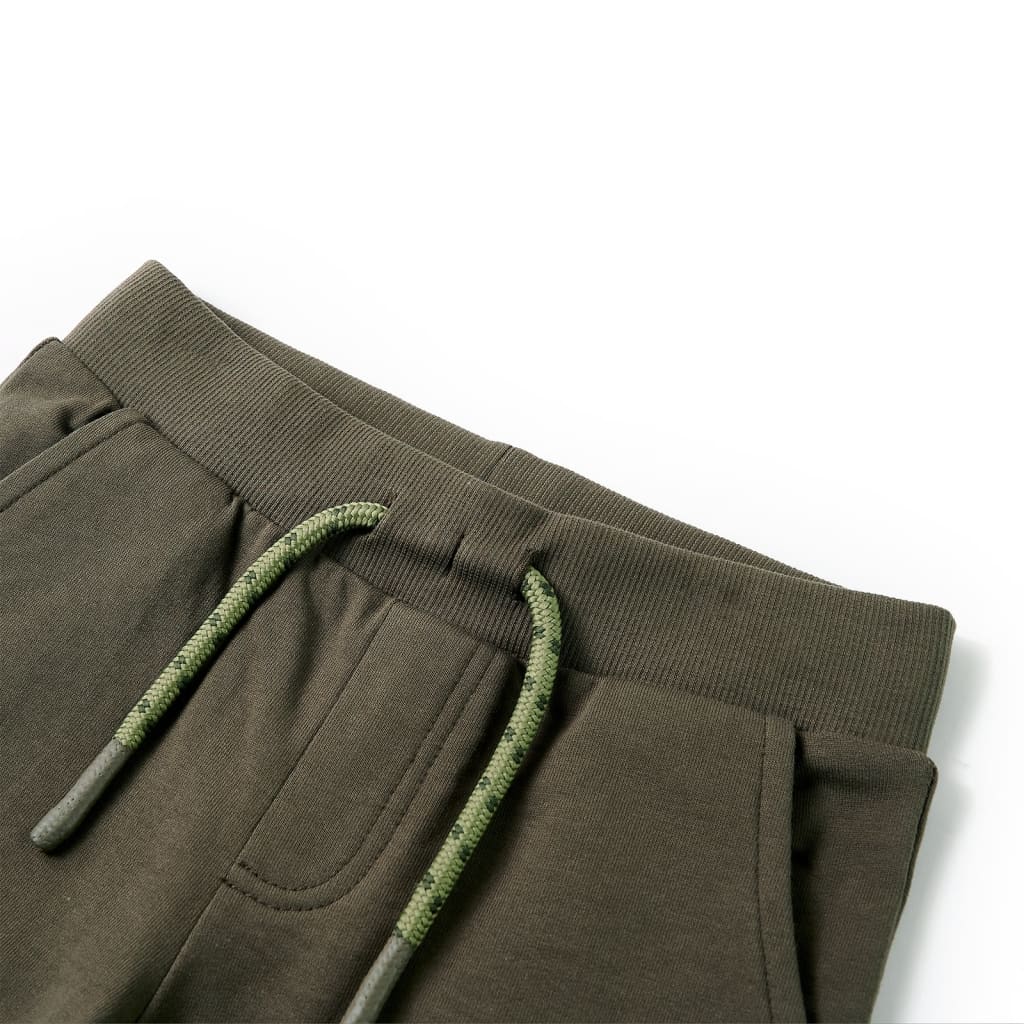 VidaXL Kindershorts mit Kordelzug 128 dunkles Khaki