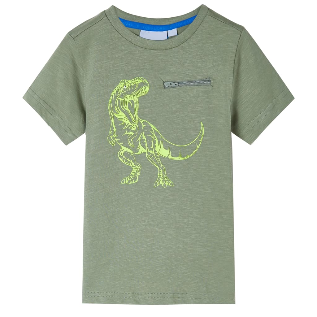 VidaXL Kindershirt mit kurzen Ärmeln 92 helles Khaki