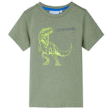 VidaXL Kindershirt mit kurzen Ärmeln 104 helles Khaki