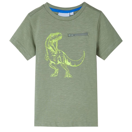 VidaXL Kindershirt mit kurzen Ärmeln 104 helles Khaki