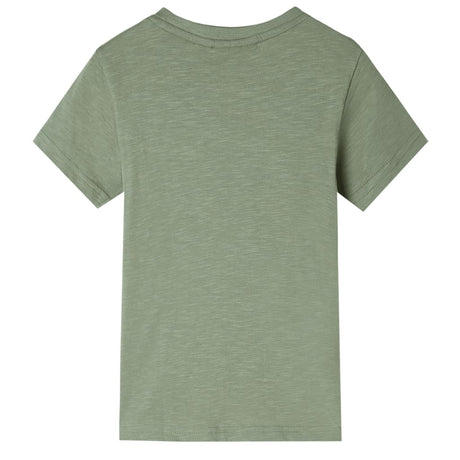 VidaXL Kindershirt mit kurzen Ärmeln 116 helles Khaki