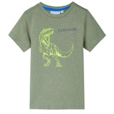 VidaXL Kindershirt mit kurzen Ärmeln 128 helles Khaki