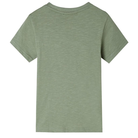 VidaXL Kindershirt mit kurzen Ärmeln 128 helles Khaki