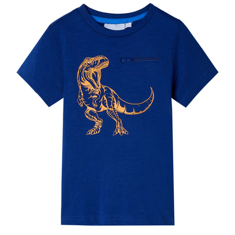 VidaXL Kindershirt mit kurzen Ärmeln 104 dunkelblau