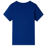 VidaXL Kindershirt mit kurzen Ärmeln 128 dunkelblau