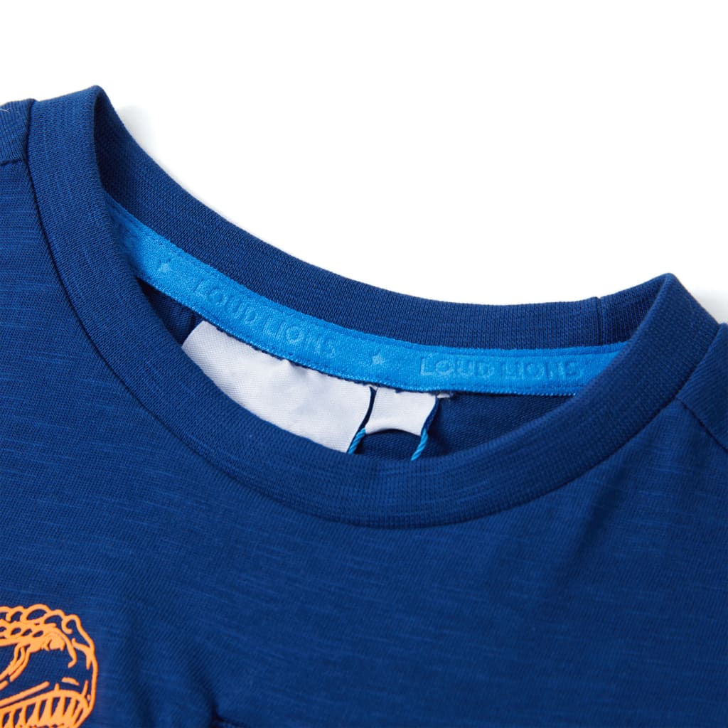 VidaXL Kindershirt mit kurzen Ärmeln 128 dunkelblau