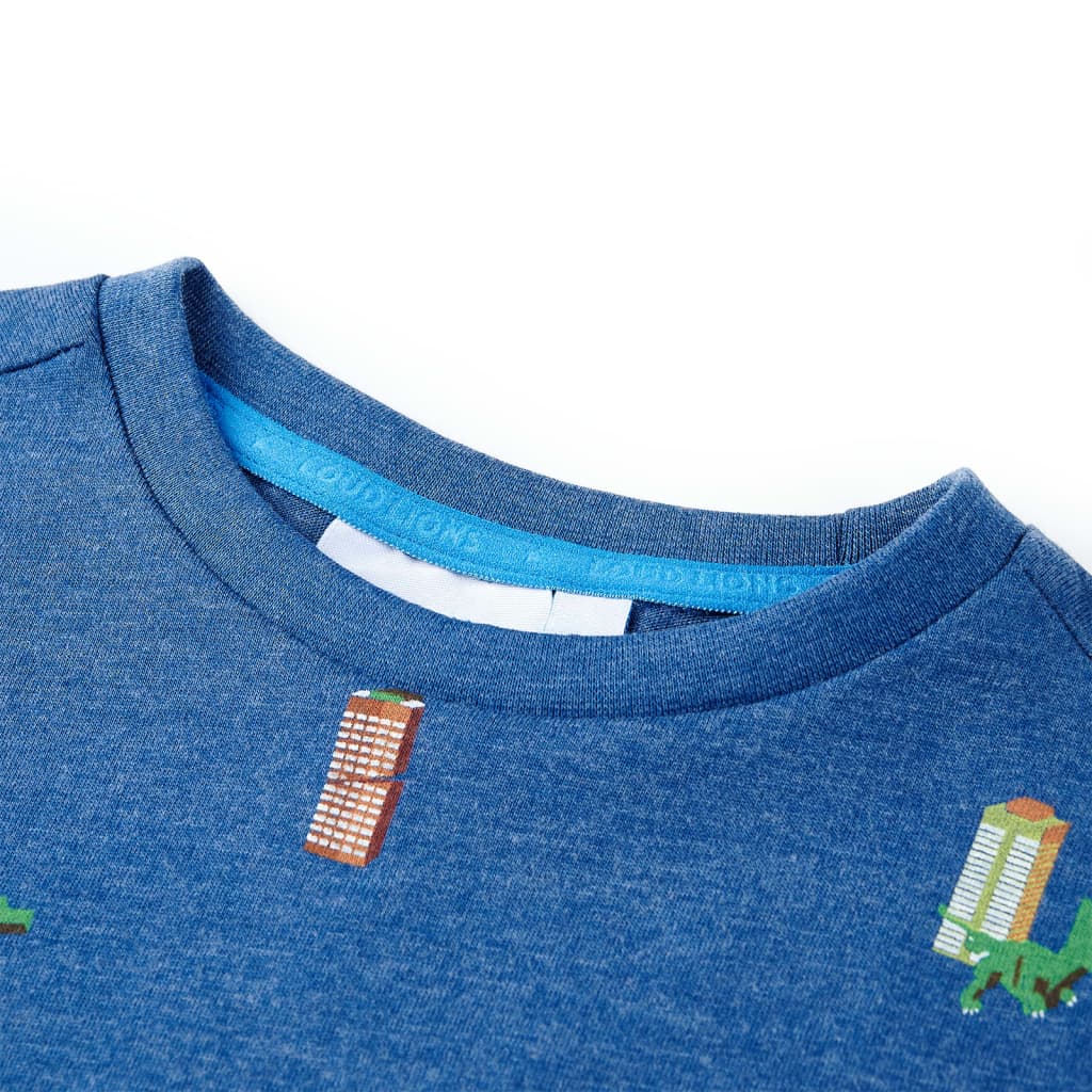 VidaXL Kinderhemd 104 dunkelblau gemischt