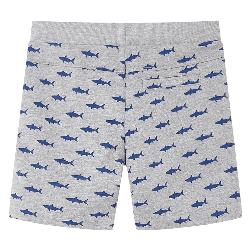 VidaXL Kindershorts mit Kordelzug 92 Hellgrau Melange