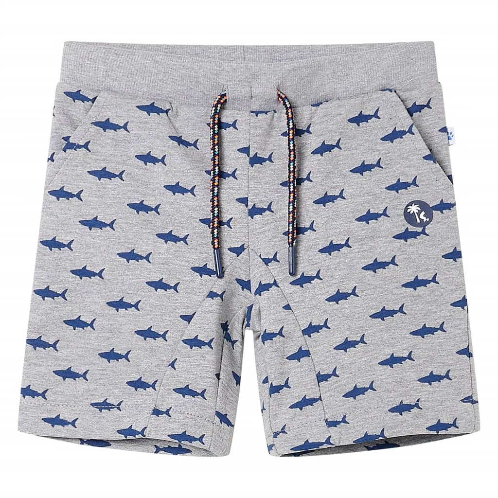 VidaXL Kindershorts mit Kordelzug 104 Hellgrau Melange