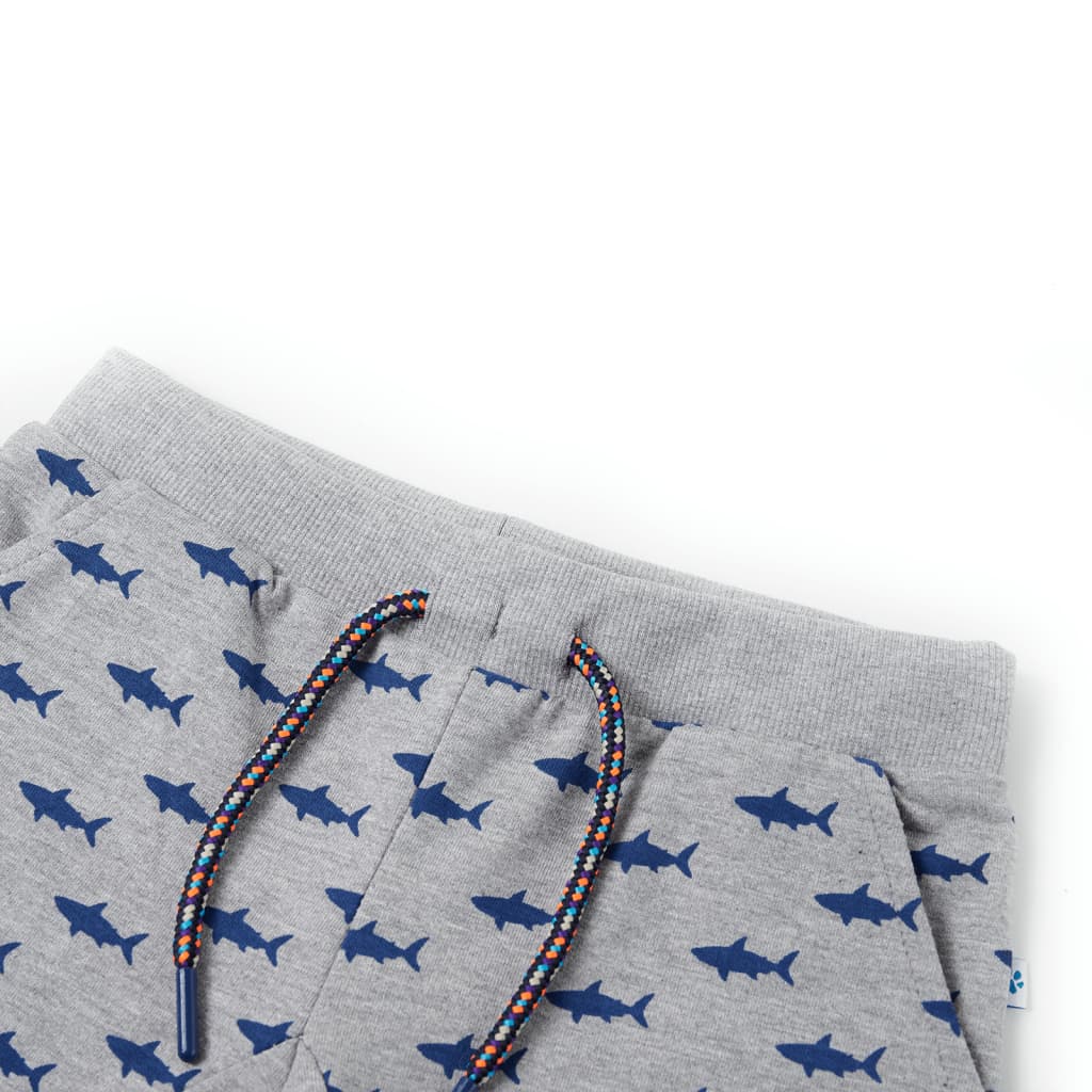 VidaXL Children's shorts with drawstring 116 light gray melange