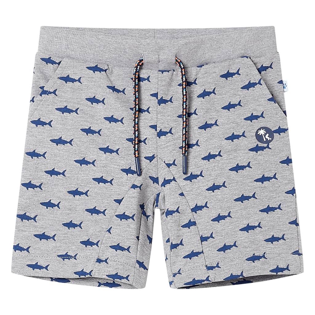 VidaXL Kindershorts mit Kordelzug 140 Hellgrau Melange