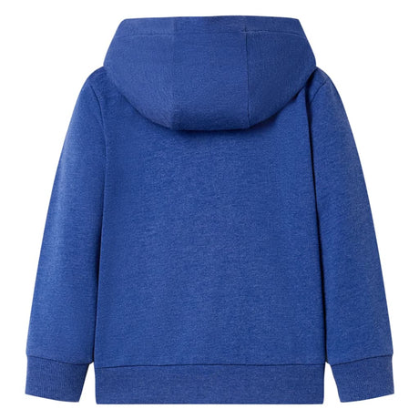 VidaXL Kinderstrickjacke mit Kapuze und Reißverschluss 92 dunkelblau gemischt