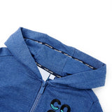 VidaXL Kinderstrickjacke mit Kapuze und Reißverschluss 92 dunkelblau gemischt