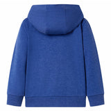 VidaXL Kinderstrickjacke mit Kapuze und Reißverschluss 128 dunkelblau gemischt