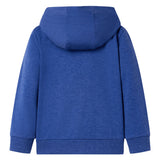 VidaXL Kinderstrickjacke mit Kapuze und Reißverschluss 140 dunkelblau gemischt