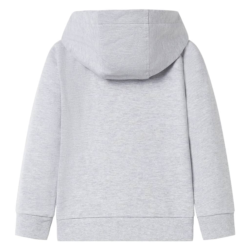 VidaXL Kinderstrickjacke mit Kapuze und Reißverschluss 104 Grau