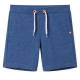 VidaXL Kindershorts mit Kordelzug 140 dunkelblau meliert