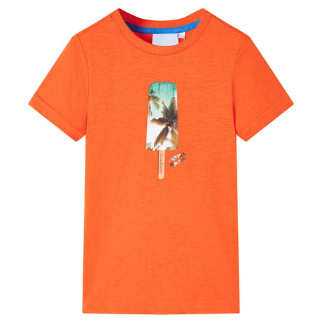 VidaXL Kindershirt 128 Dunkelorange