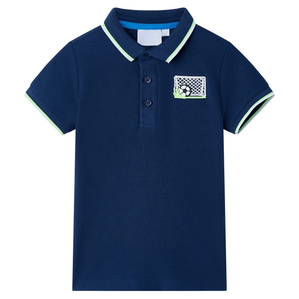 VidaXL Kinderpoloshirt 128 Marineblau