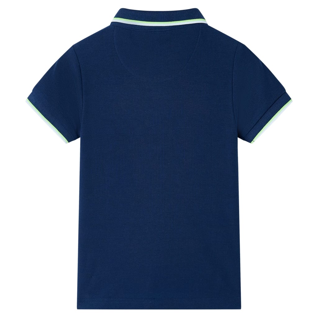 VidaXL Kinderpoloshirt 128 Marineblau
