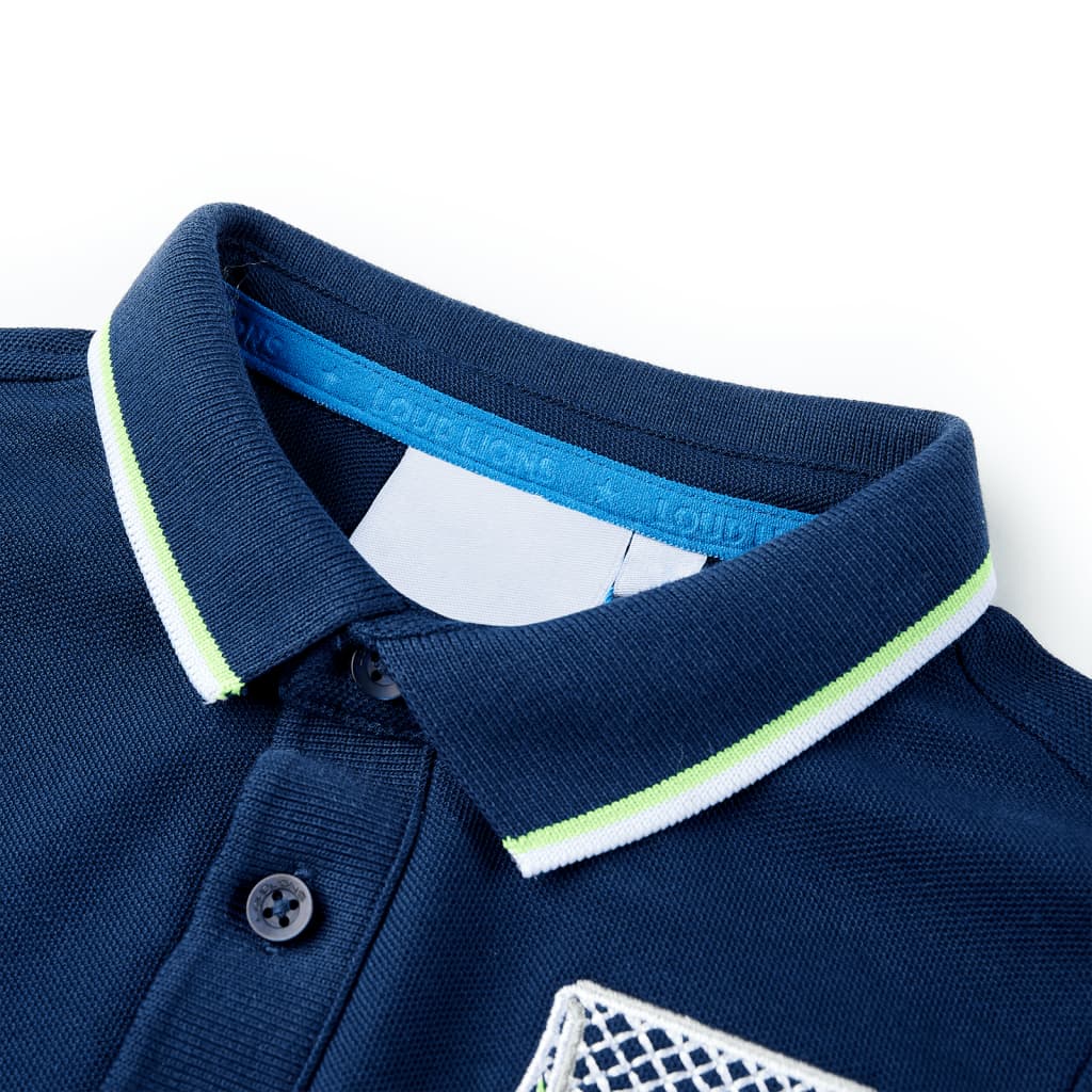 VidaXL Kinderpoloshirt 140 Marineblau