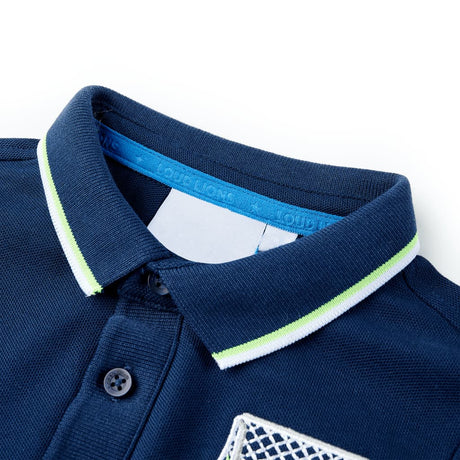VidaXL Kinderpoloshirt 140 Marineblau