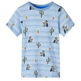 VidaXL Kinderhemd 128 blau gemischt